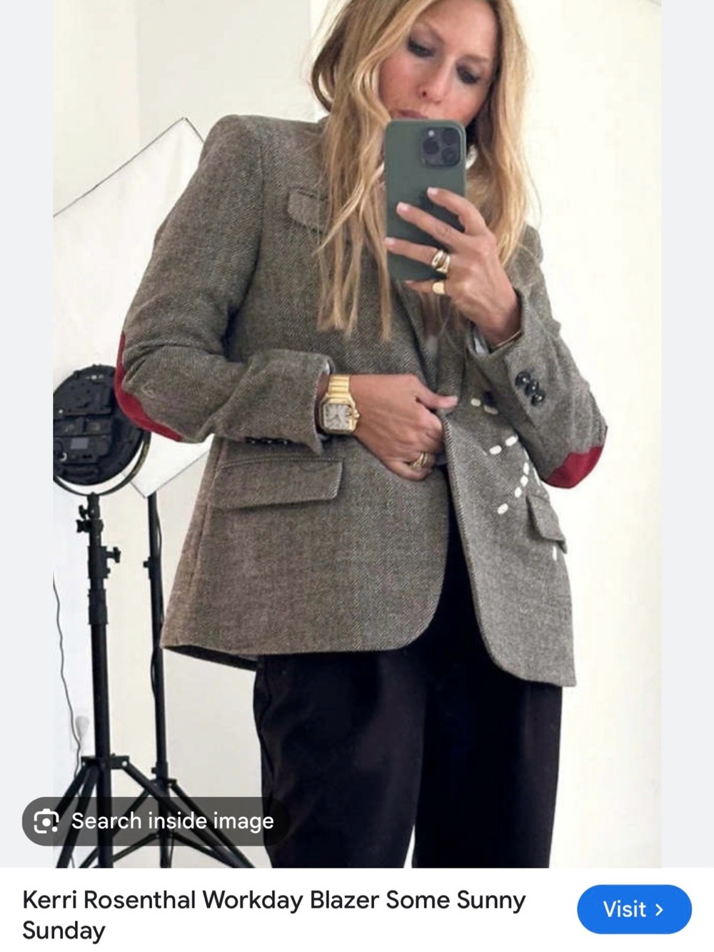 NWT Workday Herringbone Blazer Kerri Rosenthal - Picture 2 of 11